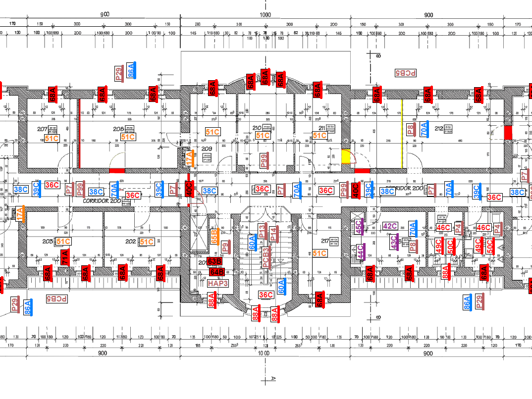 Plan illustrant la situation de polluants de construction